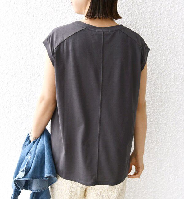 SHIPS for women「プラチナ ヴェール フレンチ スリーブ TEE」|Tシャツ・カットソー|