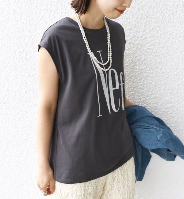 SHIPS for women「プラチナ ヴェール フレンチ スリーブ TEE」|Tシャツ・カットソー|