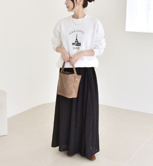 quaranciel「quaranciel:〈洗濯機可能〉フラワー レース フレア スカート」|フレア|