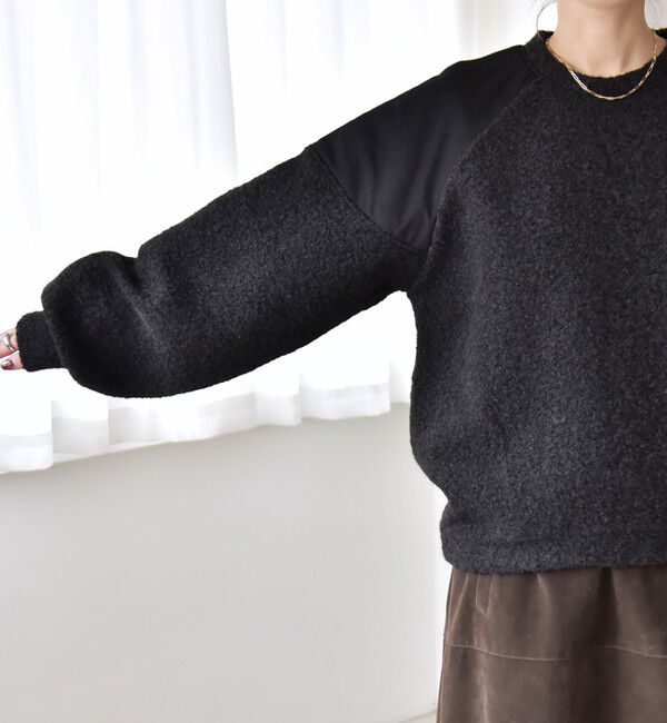 quaranciel「quaranciel:〈洗濯機可能〉ボア &times; チュール コンビ ヨーク プルオーバー」|その他|