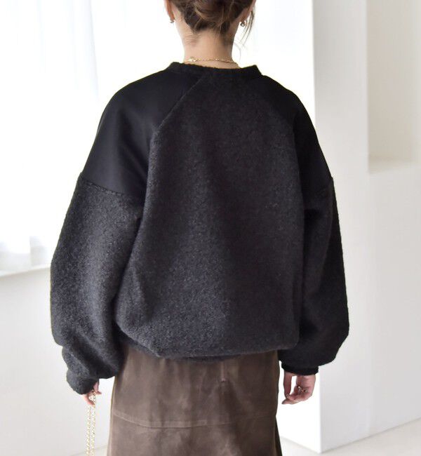 quaranciel「quaranciel:〈洗濯機可能〉ボア &times; チュール コンビ ヨーク プルオーバー」|その他|