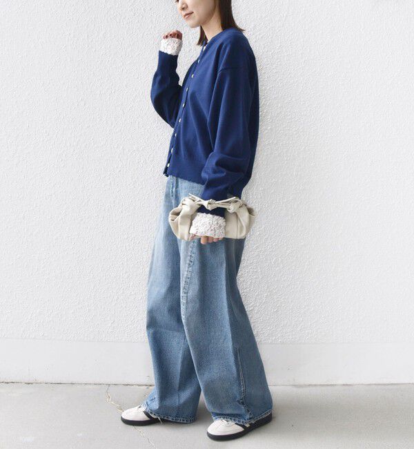 SHIPS for women「〈手洗い可能〉コットン カシミヤ混 スカラップヘム カーディガン」|カーディガン|