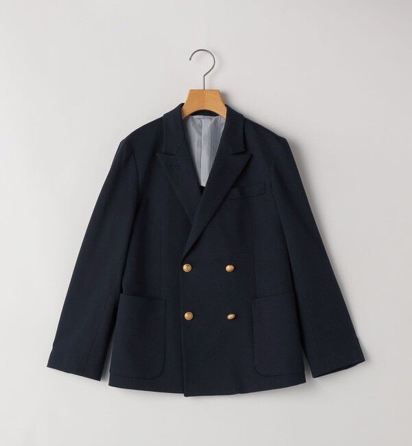 SHIPS KIDS「SHIPS KIDS:140～160cm /セレモニー ポンチ ダブルボタン ジャケット」|スーツ|ネイビー