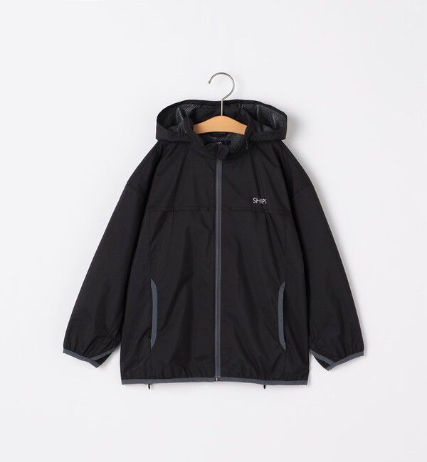 SHIPS KIDS「SHIPS KIDS:80～90cm /〈撥水/洗濯機可能〉ジップアップ パーカ」|ブルゾン・スタジャン|ブラック