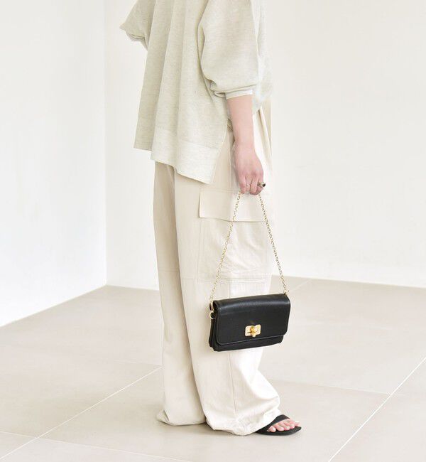 quaranciel「quaranciel:〈洗濯機可能〉ツイル ワイド イージー カーゴ パンツ」|カーゴ|