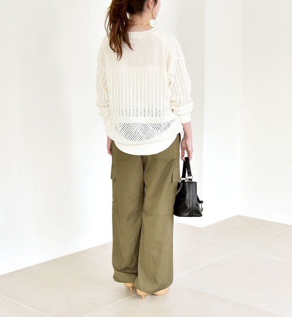 quaranciel「quaranciel:〈洗濯機可能〉ツイル ワイド イージー カーゴ パンツ」|カーゴ|