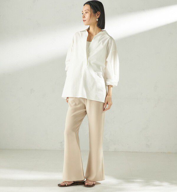 SHIPS for women「堀田茜&times;SHIPS:〈手洗い可能〉ダブルクロス ベルト 付き パンツ」|その他|