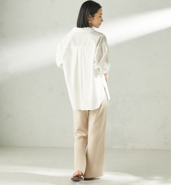 SHIPS for women「堀田茜&times;SHIPS:〈手洗い可能〉ダブルクロス ベルト 付き パンツ」|その他|