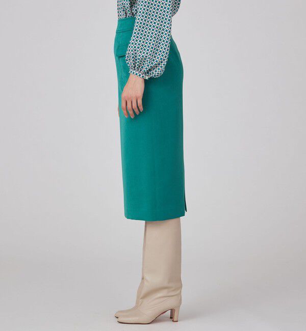 Ballsey「ブラッシュドサテン サイドポケットタイトスカート」|タイト|