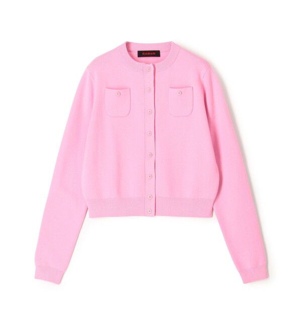 CABaN「コットンカシミヤ クルーネックカーディガン」|カーディガン|32 ピンク系