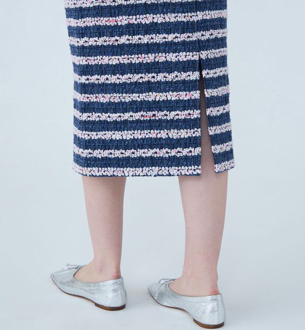 TOMORROWLAND collection「フルールボーダー タイトストレートスカート」|タイト|