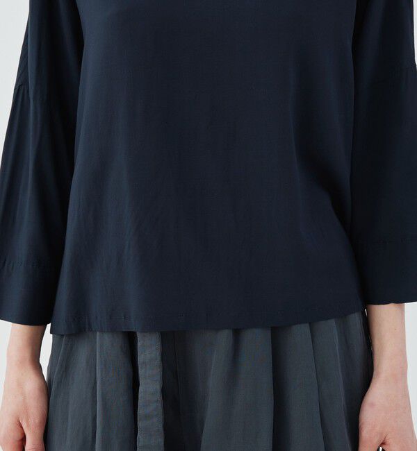 GALERIE VIE「ウォッシャブルレーヨン ボートネックプルオーバー」|シャツ・ブラウス|