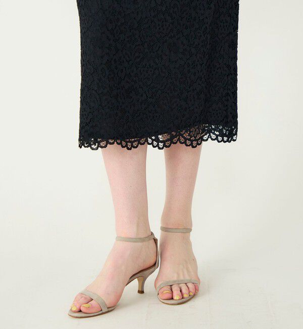 Ballsey「フラワーコードレース ペンシルタイトスカート」|タイト|