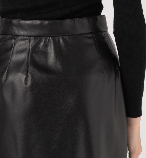 Ballsey「レザーライククロス ラップマキシスカート」|タイト|