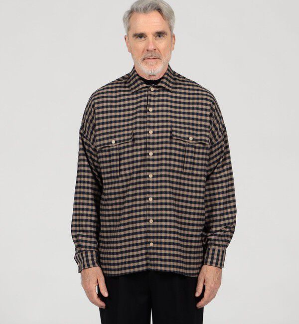 TOMORROWLAND MENS「【別注】GUY ROVER コットンフランネル オーバーシャツ」|ブルゾン・スタジャン|