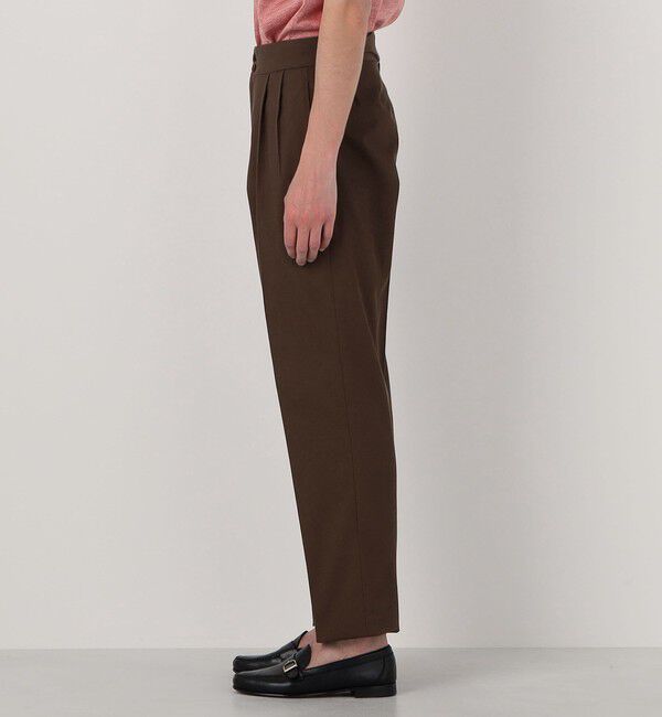 TOMORROWLAND MENS「コットンカルゼ バックベルト ペグトップスラックス SOLBIATI」|スラックス|