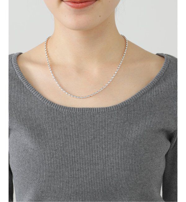  「【blancle/ ブランクレ】SV・Oval ball chain necklace」|ネックレス|