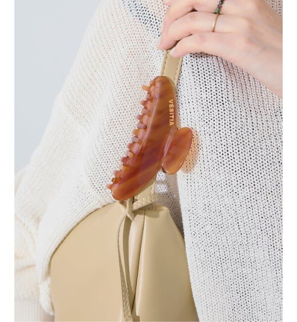 SLOBE IENA「《追加予約》VESITIA ヘアバレッタ CLAW CLIPS」|その他|キャメル