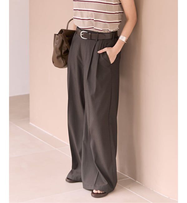 JOURNAL STANDARD「《予約》ドットエアーサッカーワイドパンツ」|その他|ブラウン