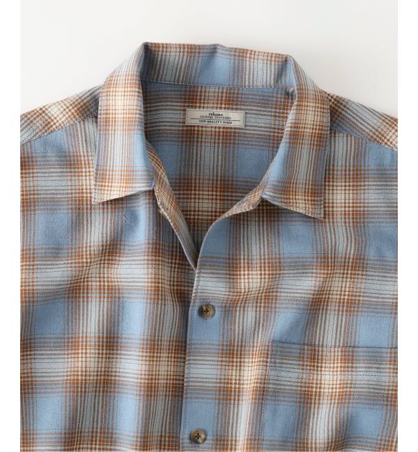 JOURNAL STANDARD relume「《予約》T/Cガーゼ オンブレチェック ボックス 半袖シャツ」|シャツ・ブラウス|