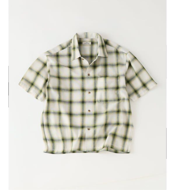 JOURNAL STANDARD relume「《予約》T/Cガーゼ オンブレチェック ボックス 半袖シャツ」|シャツ・ブラウス|ナチュラル