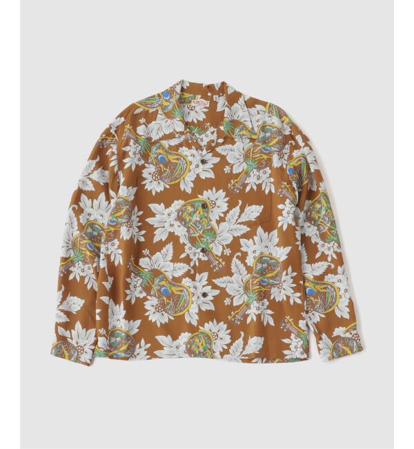 JOURNAL STANDARD「SUN SURF / サンサーフ "UKULELE MELODY"L/S RAYON HAWAI」|シャツ・ブラウス|ブラウン