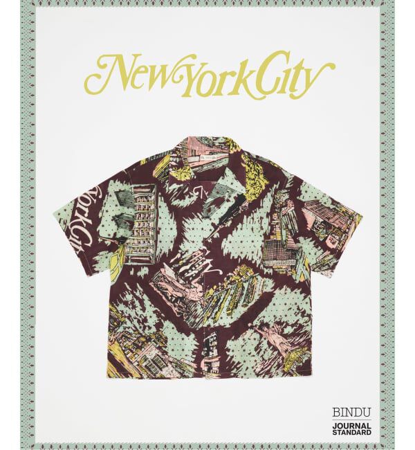JOURNAL STANDARD「《予約》BINDU / ビンドゥー 別注 インディアン コットン パターン 半袖 シャツ」|シャツ・ブラウス|ブラウン