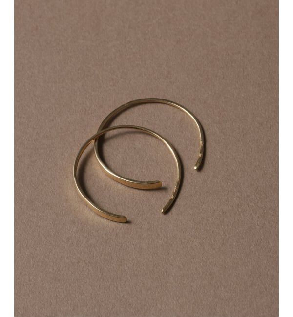 Lilas by Spick&Span「グラデーションボードフープピアス K10（両耳）」|ピアス|ゴールド