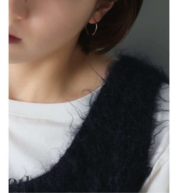 Lilas by Spick&Span「グラデーションボードフープピアス K10（両耳）」|ピアス|