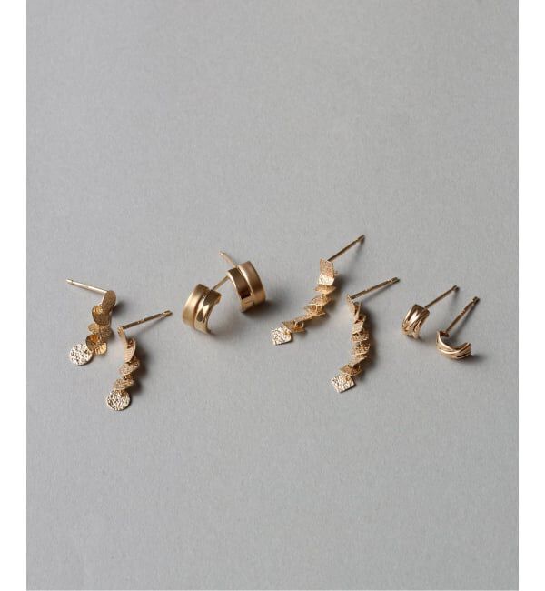 Lilas by Spick&Span「《WEB限定》クロスラインピアス K10（両耳）」|ピアス|