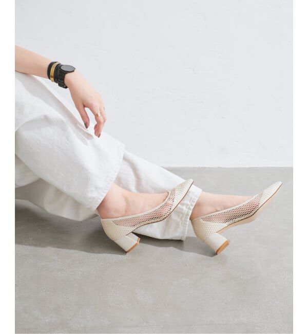  「《追加》4.5cmポインテッドネットパンプス」|パンプス|