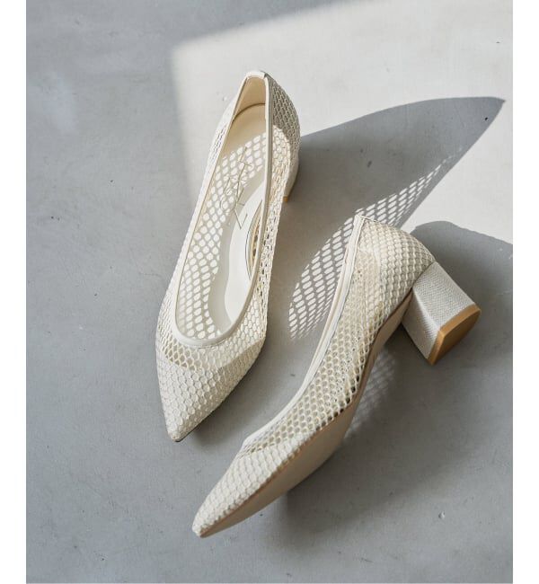  「《追加》4.5cmポインテッドネットパンプス」|パンプス|