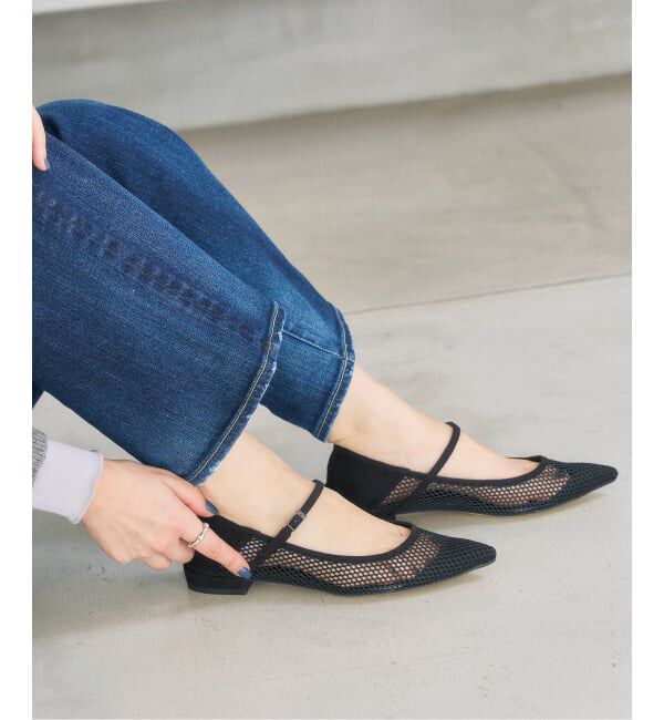  「《追加予約2》ポインテッドネットワンストラップフラット」|その他|