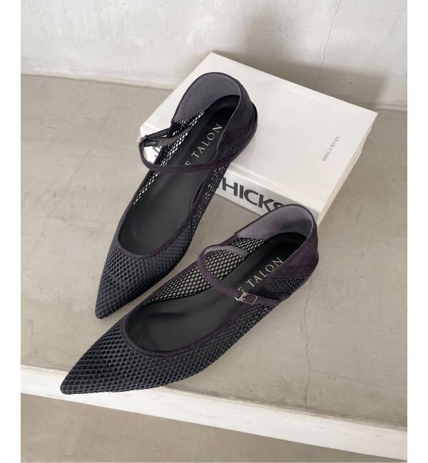  「《追加予約2》ポインテッドネットワンストラップフラット」|その他|