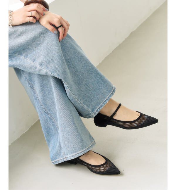  「《追加予約2》ポインテッドネットワンストラップフラット」|その他|