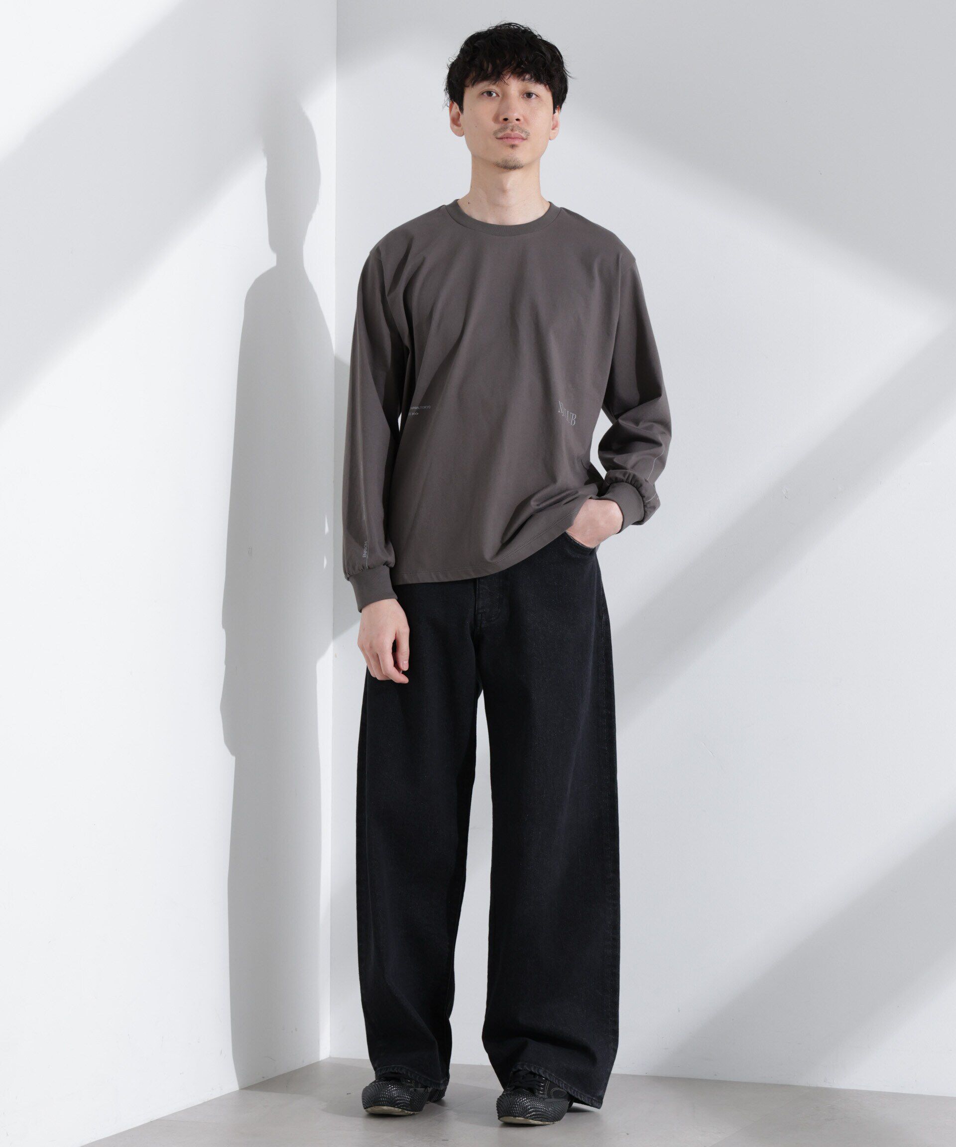 nano･universe「｢NJ/CLUB｣ ロゴプリントロングスリーブTシャツ」|Tシャツ・カットソー|