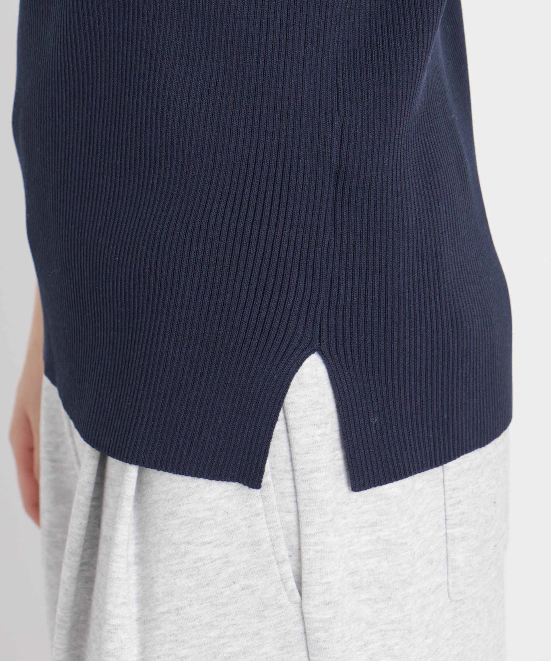 nano･universe「前後2wayボート&アシメネックリブニットトップス」|ニット・セーター|