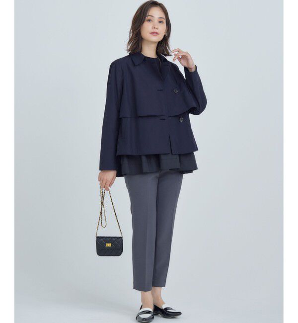 組曲「【UVケア・接触冷感・六分袖】ブラウスコンビ ティアードニット」|ニット・セーター|