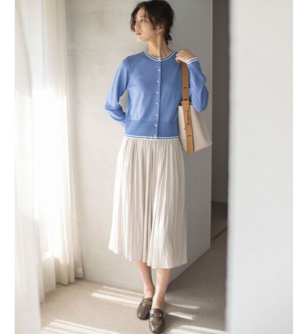 組曲「【WEB限定】ギャザーライトデシン スカート」|スカート|アイボリー系