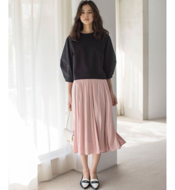 組曲「【WEB限定】ギャザーライトデシン スカート」|スカート|