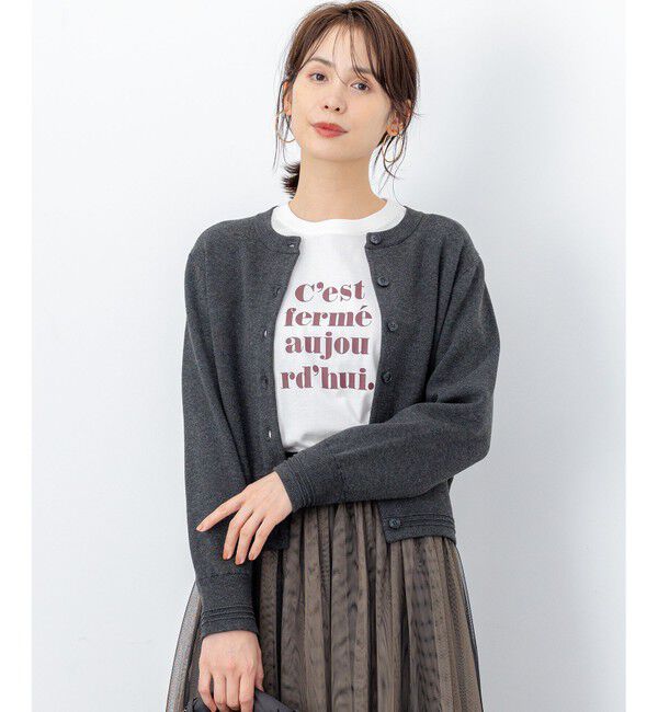 組曲「【加藤ローサさん着用】スムースストレッチジャケット カーディガン」|カーディガン|グレー系