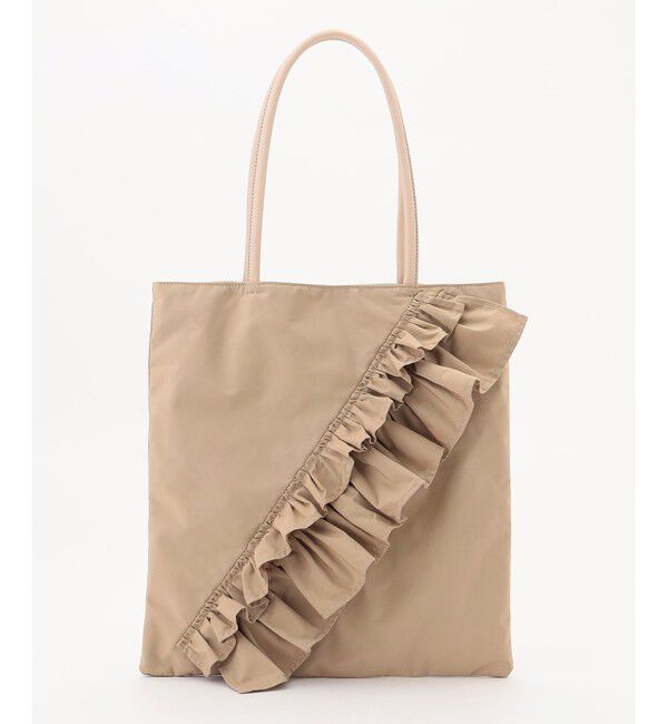 組曲「ラッフルラインフラットトート」|トートバッグ|ベージュ系