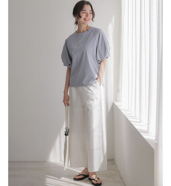 組曲「プレーティング天竺 バルーンスリーブカットソー」|Tシャツ・カットソー|