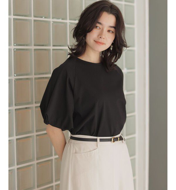 組曲「プレーティング天竺 バルーンスリーブカットソー」|Tシャツ・カットソー|