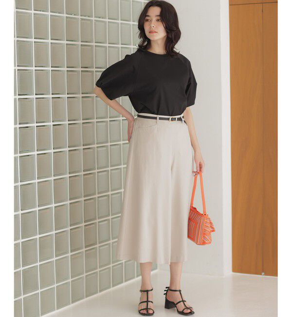 組曲「プレーティング天竺 バルーンスリーブカットソー」|Tシャツ・カットソー|