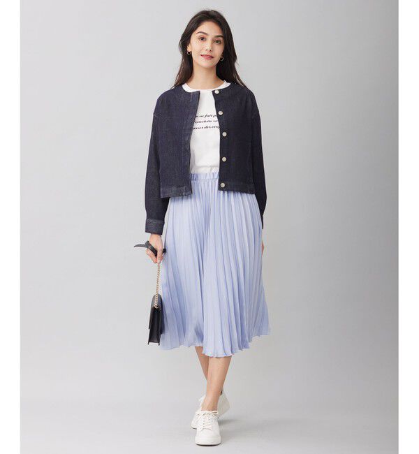 自由区「【WEB限定・洗える】ロイヤルサテンプリーツ スカート」|スカート|