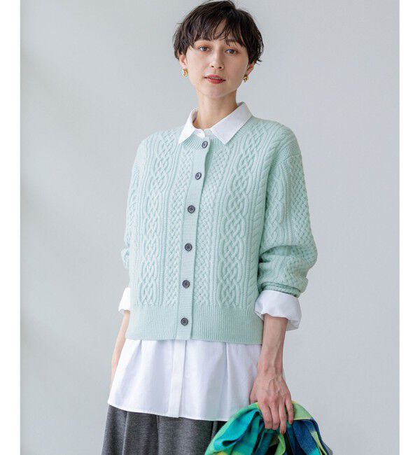 23区「【洗える】カシミヤブレンド ケーブルニットカーディガン」|カーディガン|ﾗｲﾄｸﾞﾘ