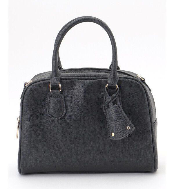 ANY SIS「【2WAY】チャーム付きスクエア ボストンバッグ」|ボストンバッグ|ブラック