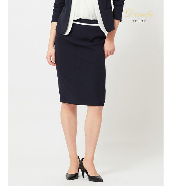 BEIGE,「CINDY / タイトスカート」|スカート|Navy &times; White