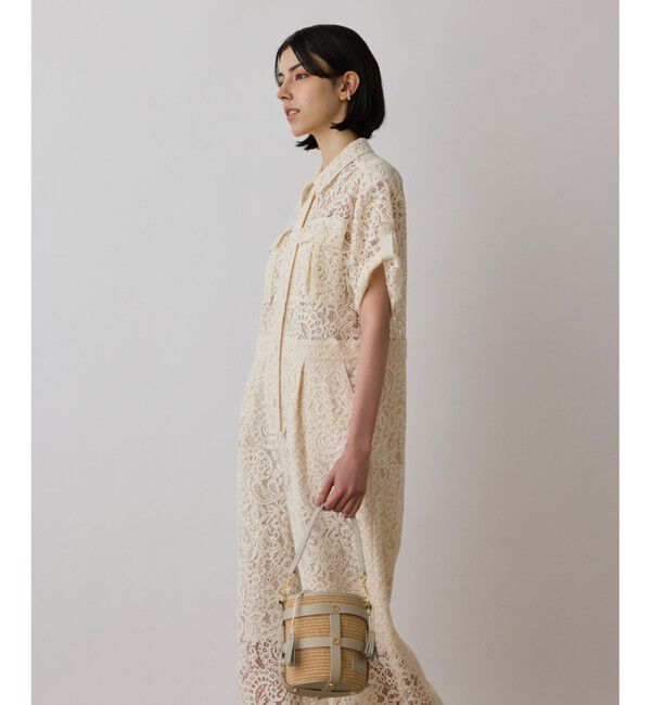 GRACE CONTINENTAL「コードレースジャンプスーツ」|オールインワン|